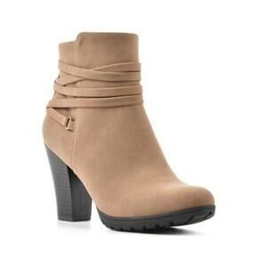 White Mountain Women's Spade Heeled Booties Chestnut Size 6